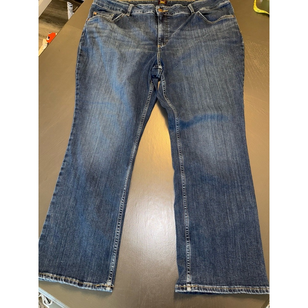 Riders by Lee Jeans Womens 24W Midrise Bootcut Blue Denim‎ Everyday Pants 44x29